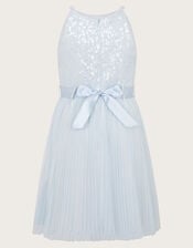 Keita Embellished Plisse Dress, Blue (BLUE), large