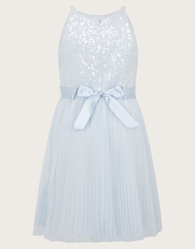 Keita Embellished Plisse Dress, Blue (BLUE), large