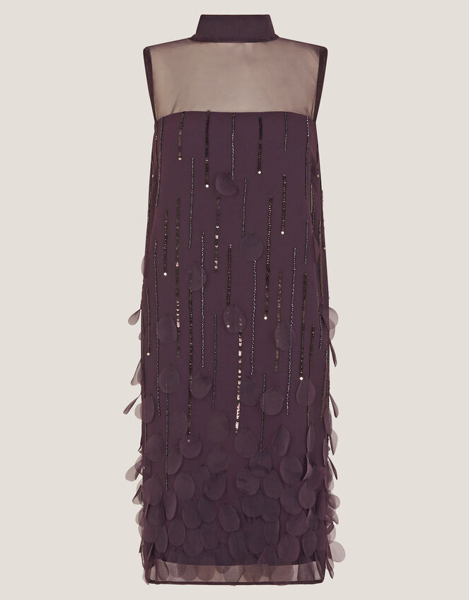 Cassidy Sleeveless Appliqué Mini Dress, Purple (PURPLE), large