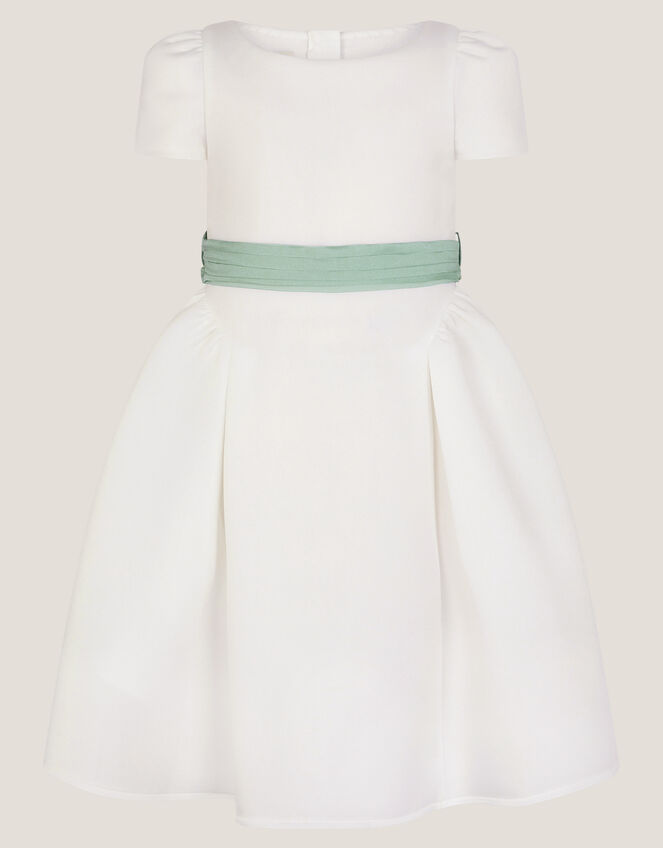 Polly Cap Sleeve Bow Party Dress, Ivory (IVORY), large