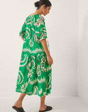 Kristen Floral Print Smock Dress, Green (GREEN), large