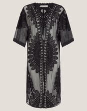 Stevie Lace Beach Cover Up, Black (BLACK), large