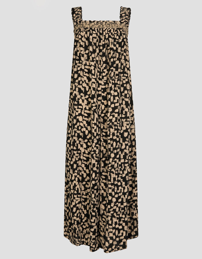 Ania Geometric Print Jumpsuit, Black (BLACK), large