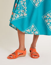 Suede Demi Wedges, Orange (ORANGE), large