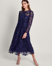 Abelia Bandeau Dress, Blue (NAVY), large