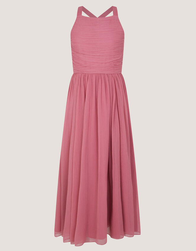 Ellay Cross Back Chiffon Prom Dress, Pink (DUSKY PINK), large