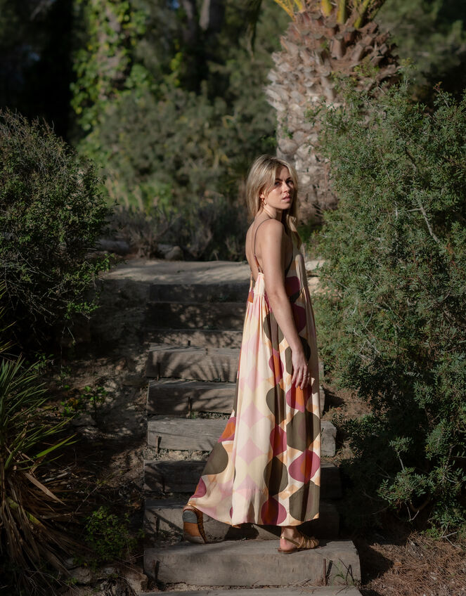 Lyrical Sisters Desert Bubble Print Maxi Dress, Multi (MULTI), large