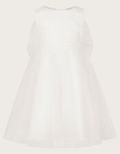 Baby Alianthe Bow Dress, Ivory (IVORY), large