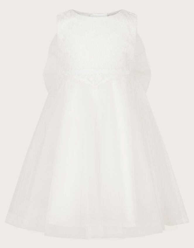 Baby Alianthe Bow Dress, Ivory (IVORY), large