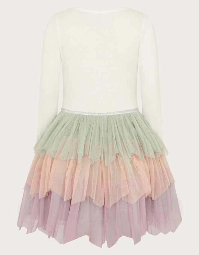 Christmas Scene Tulle Disco Dress, Ivory (IVORY), large