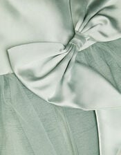 Waterfall Bow Tulle Dress , Green (SAGE), large