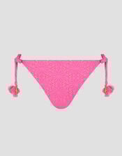 Kora Floral Tie-Strap Bikini Bottom, Pink (PINK), large