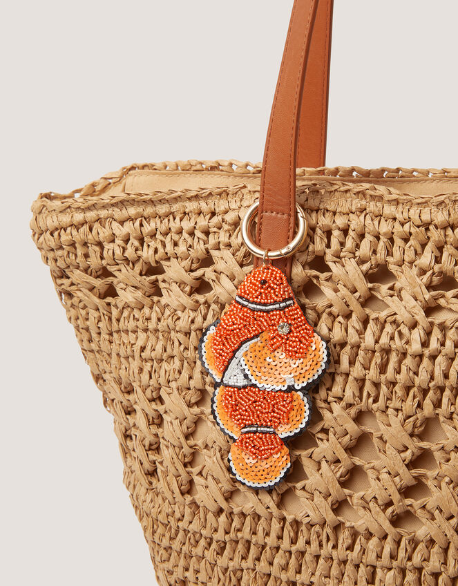 Clownfish Beaded Bag Charm, , large