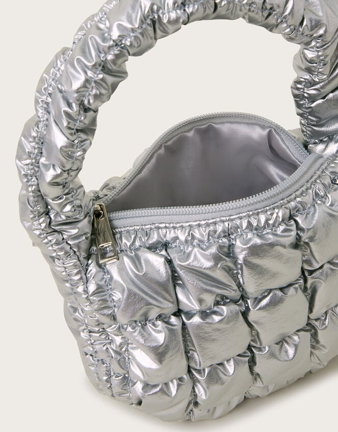 Quilted Metallic Tote Bag, , large