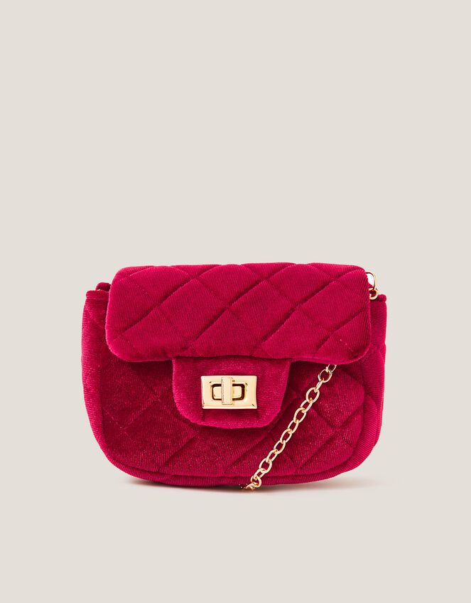 Quilted Velvet Mini Bag, , large