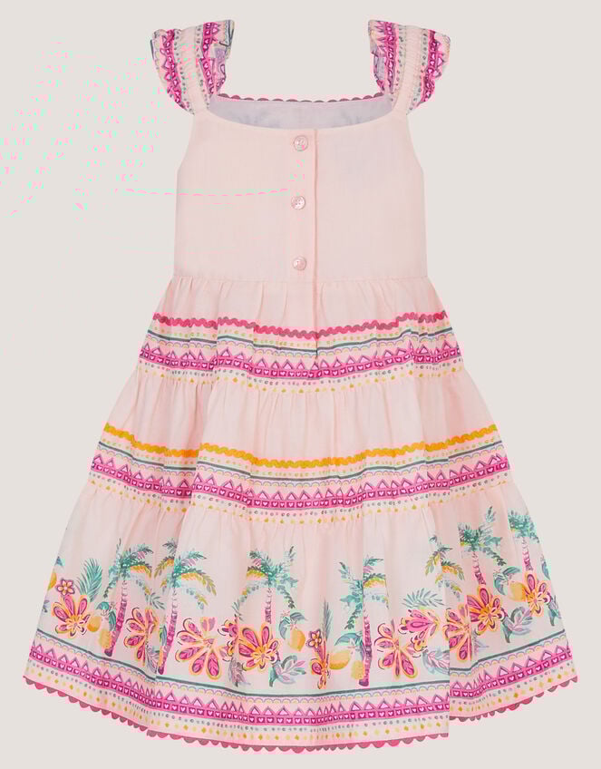 Baby Tina Tropical Toucan Tier Dress, Pink (PINK), large