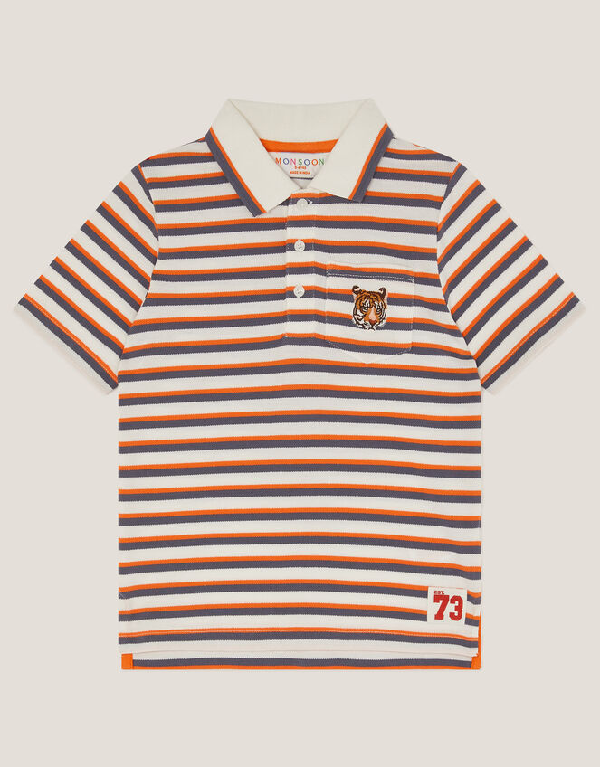 Tiger Stripe Polo Shirt, Multi (MULTI), large