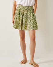 Ania Abstract Batik Print Shorts, Green (GREEN), large