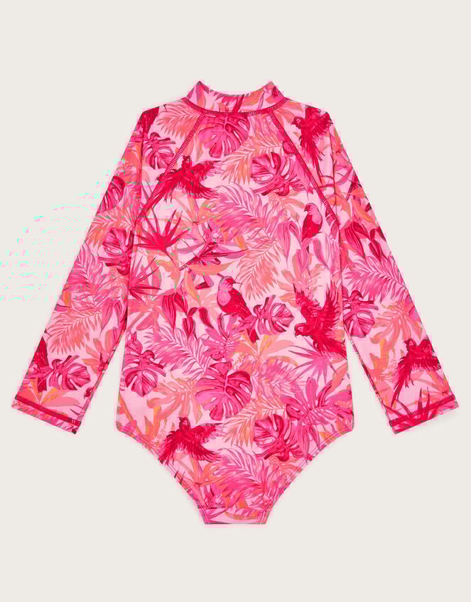 Birds Of Paradise UPF50 Long Sleeve Swimsuit, Pink (PINK), large