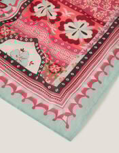 Patti Square Floral Print Scarf, , large