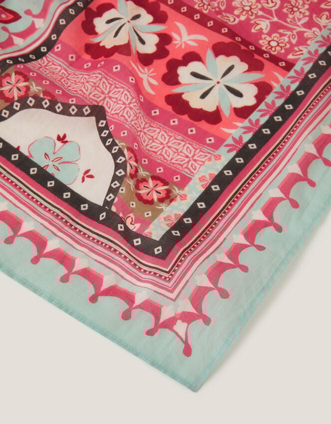 Patti Square Floral Print Scarf, , large