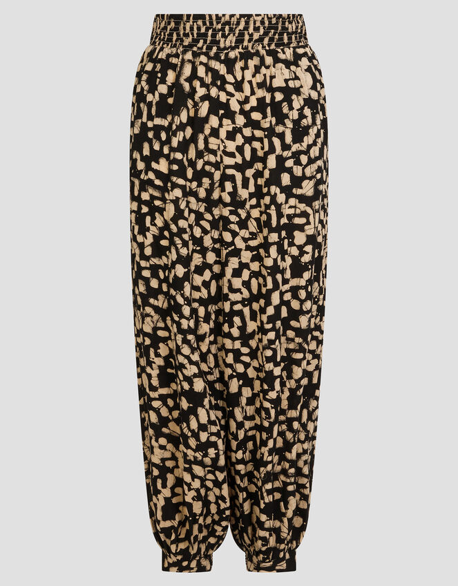 Ania Batik Print Trousers, Black (BLACK), large