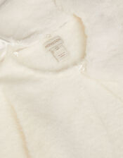 Detachable Collar Fuzzy Cardigan, Ivory (IVORY), large