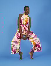 Elaxi Abstract Print Jumpsuit, Pink (PINK), large