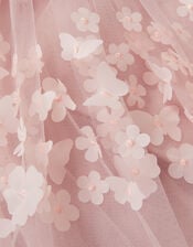 Laura Appliqu&eacute; Flower Scuba Dress, Pink (DUSKY PINK), large