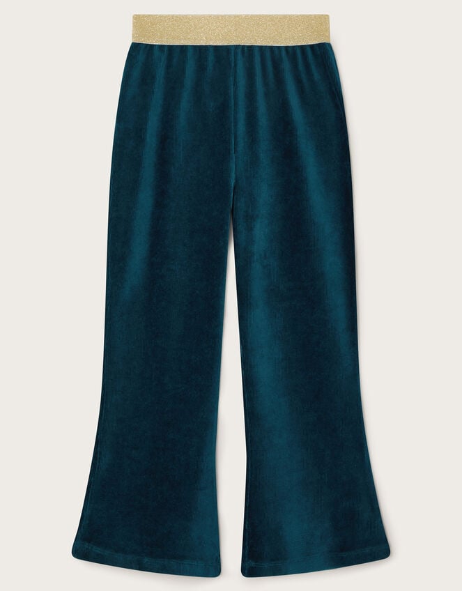 Sparkle Velour Flare Joggers, Teal (TEAL), large