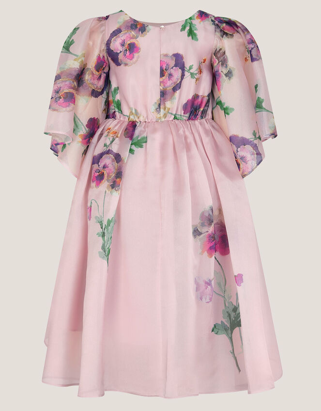 Pansy Print Party Dress, Multi (MULTI), large