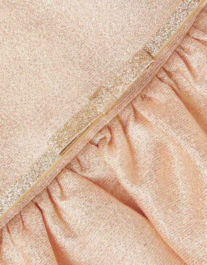 Layla Jacquard Bubble Dress, Gold (GOLD), large