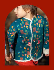 Little Green Radicals Reversible Forest Jacket, Green (GREEN), large