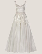 Luciane Off-Shoulder Wedding Dress, Ivory (IVORY), large