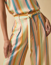 Clemence Elodie Stripe Wide Leg Trousers, Multi (MULTI), large