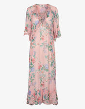 Moliin Kirsten V-Neck Floral Maxi Dress, Pink (PINK), large