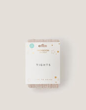 Cable Heart Glitter Tights, Pink (PINK), large