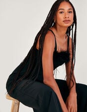 Eva Feather Jumpsuit, Black (BLACK), large