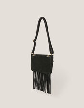 Zora Suede Fringe Crossbody Bag, , large