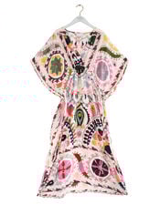 One Hundred Stars Susani Print String Midi Dress, Pink (PINK), large