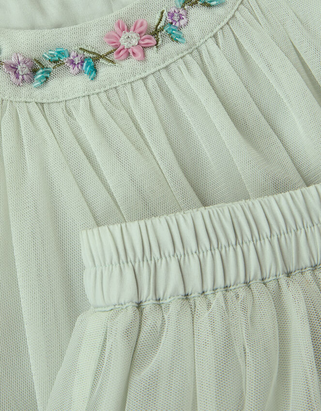 Amina Floral Tulle Top & Skirt Set, Green (SAGE), large