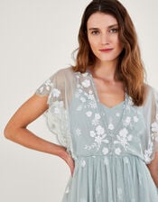 Sophie Embroidered Maxi Dress, Green (SAGE), large