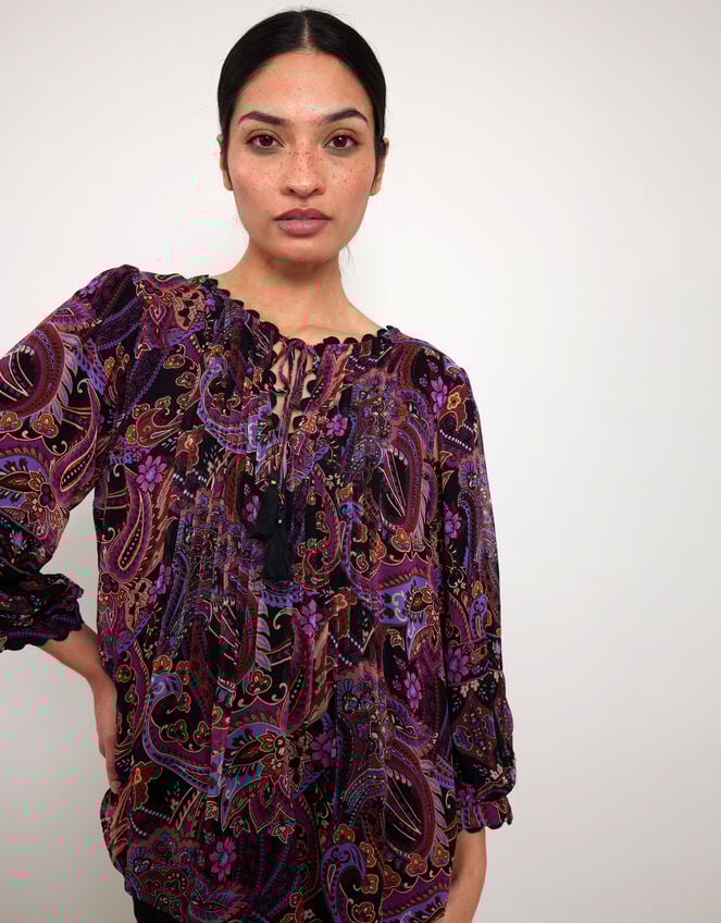East Paisley Print Blouse, Multi (MULTI), large