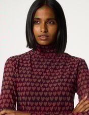 Fabienne Chapot Heart Print Top, Red (RED), large