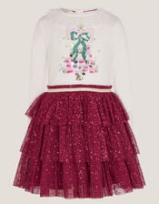 Christmas Tree Tulle Disco Dress, Red (RED), large