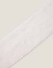 Semi-Sheer Bow Tights, White (WHITE), large