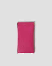 Soft Faux Leather Sunglasses Case, Pink (PINK), large