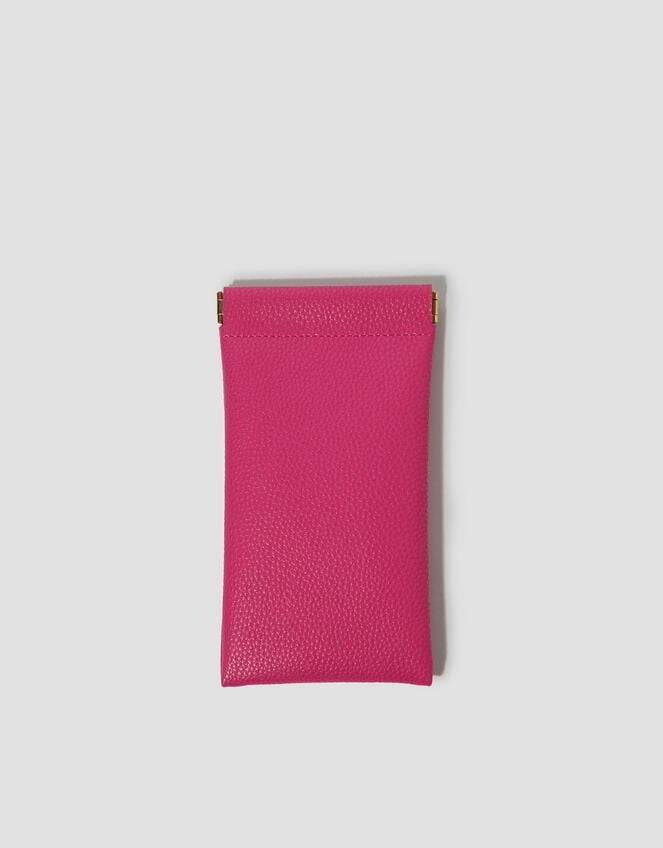 Soft Faux Leather Sunglasses Case, Pink (PINK), large