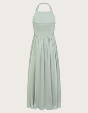 Ayo Halter Prom Maxi Dress, Green (SAGE), large