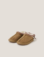 Velvet Bow Clogs, Tan (TAN), large